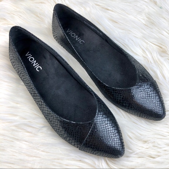 vionic pointed toe flats